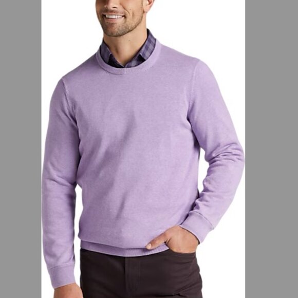 Joseph Abboud Modern Fit Crew Neck Pima Sweater -colour: Lavender - Picture 1 of 1